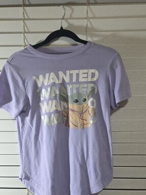 Star Wars Lilac "Wanted" Baby Yoda Short Sleeve Tee